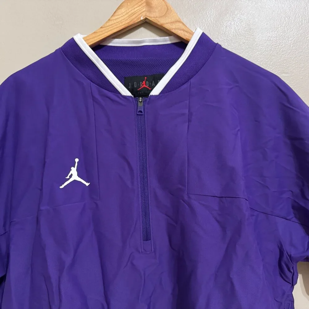 Nike Jordan Team Lightweight SS Football Coach Jacket Mens Purple CV5858-545